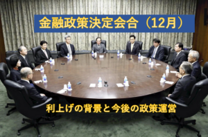 日銀・金融政策決定会合（12月）　利上げの背景と今後の政策運営