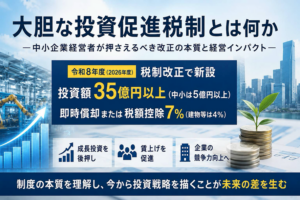 大胆な投資促進税制とは何か